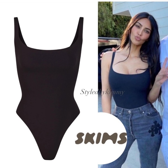 SKIMS Other - 🖤 NWT SKIMS FITS EVERYBODY SQUARE NECK BODYSUIT SIZE SMALL